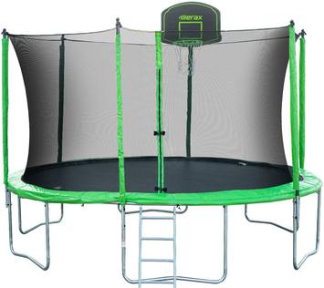 Review-Merax-14-feet-round-trampoline-with-safety-enclosure-basketball-hoop