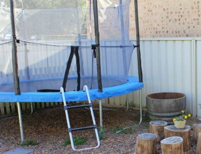 Trampoline-on-gravel