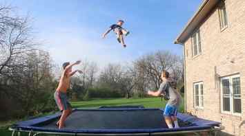 Trampoline-energy-transformations