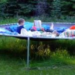 Sleeping on a Trampoline in the Summer