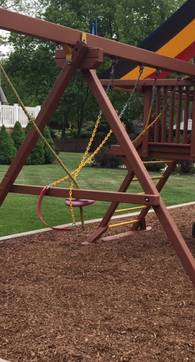 Swing-set-on-mulch